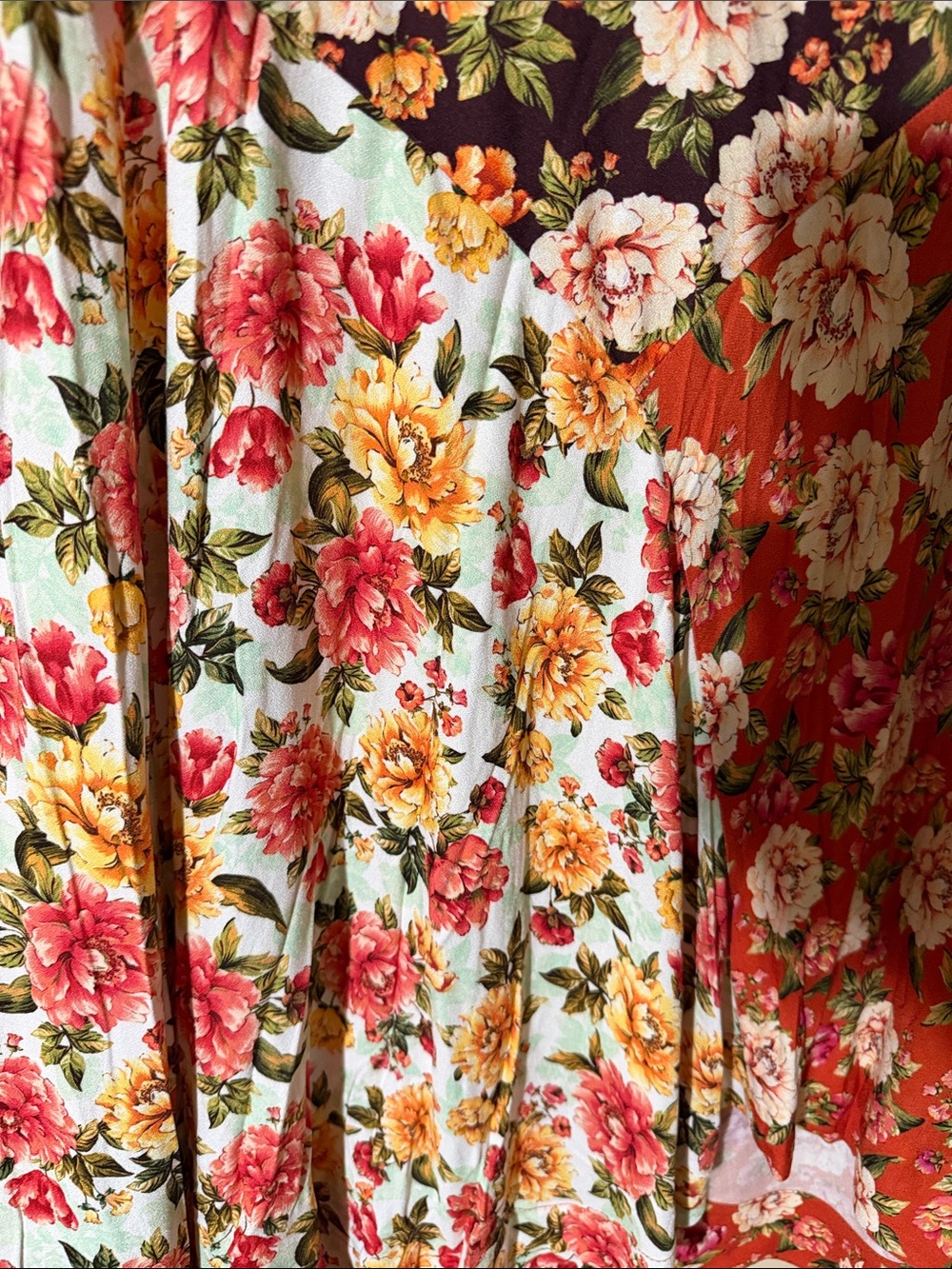 Farm Rio - Skirt - Floral Autumn Colors - Hi Lo Hem - size MED - EUC - Picture 4 of 12